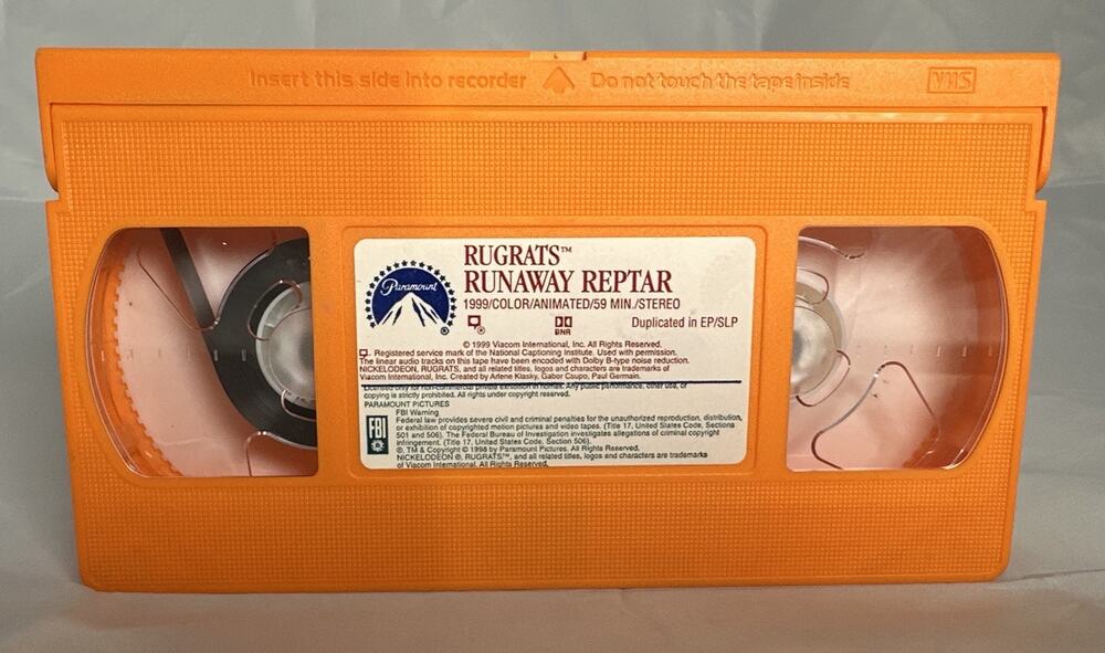 Rugrats Runaway Reptar 1999 VHS Tested Works RARE